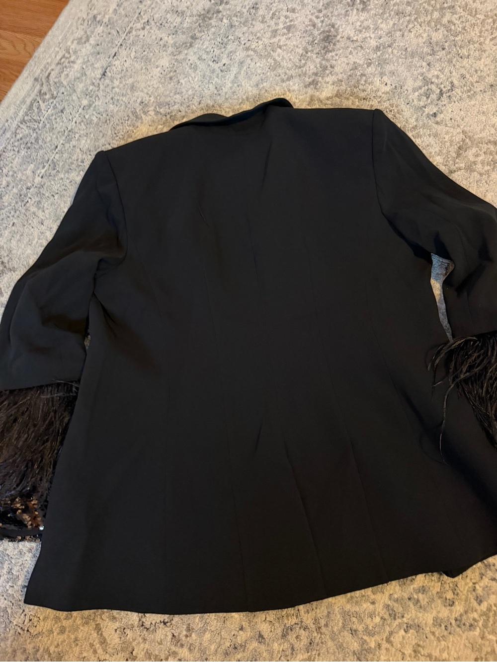 cinq a sept Black Feather-Trim Blazer - Picture 7 of 7